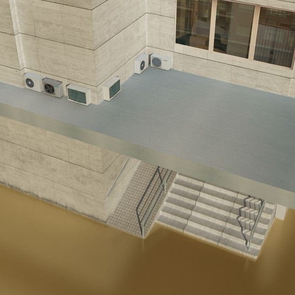 Photorealistic Low Poly Office Building 2 3D model_6