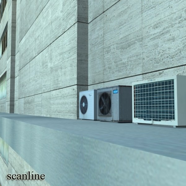 Photorealistic Low Poly Office Building 2 3D model_11