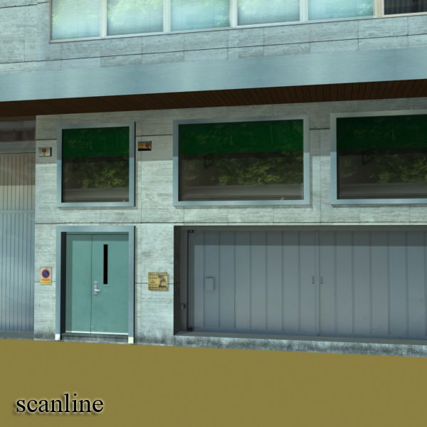 Photorealistic Low Poly Office Building 2 3D model_10