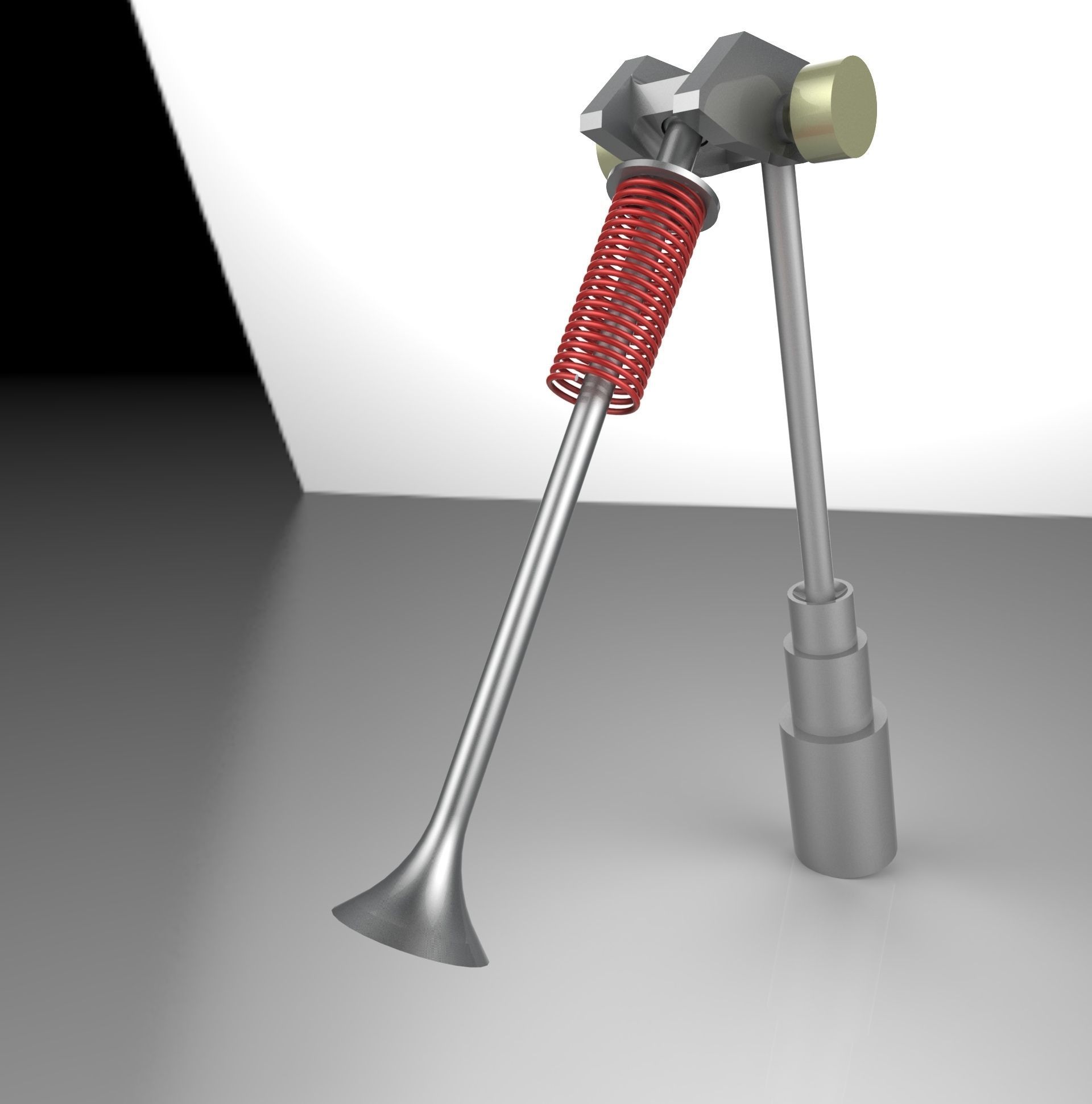 IC engines combustion chamber valve mechanism Free 3D model_1