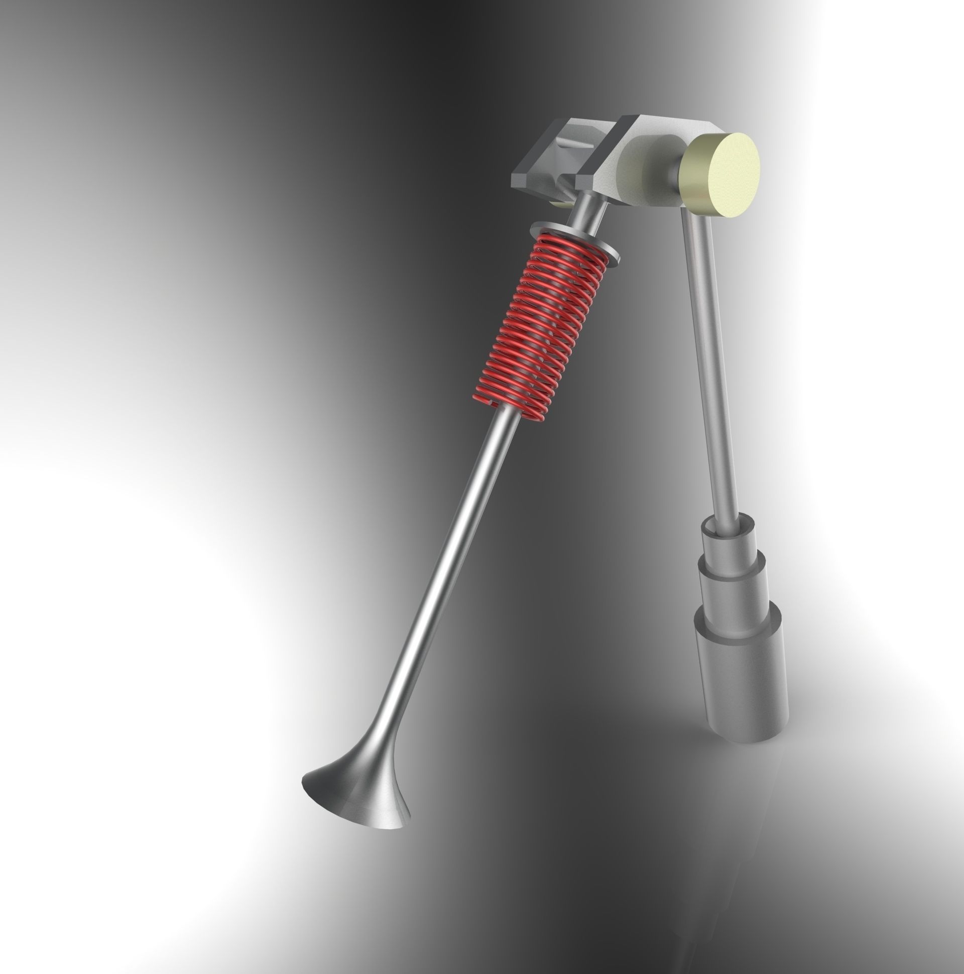 IC engines combustion chamber valve mechanism Free 3D model_2