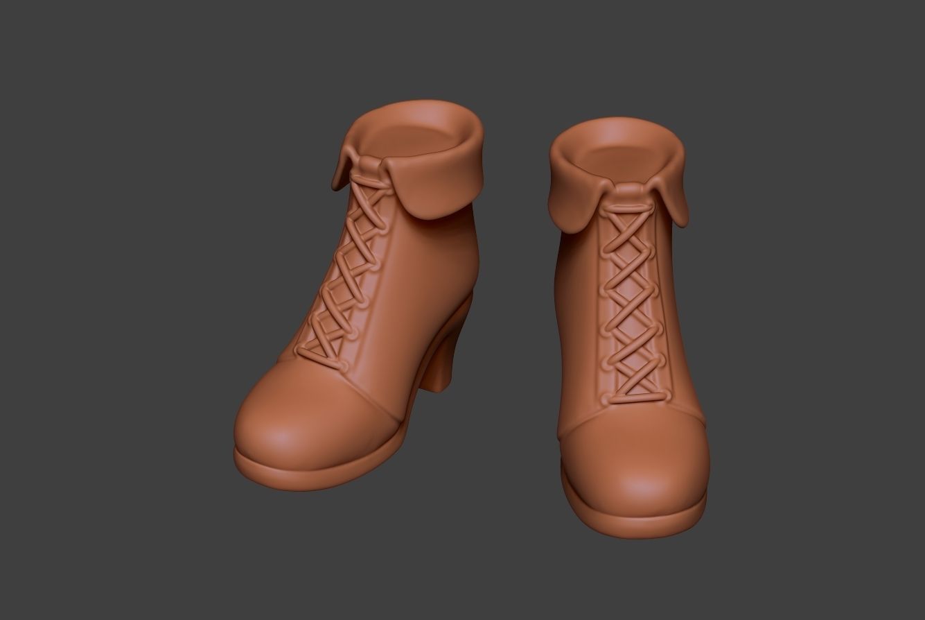 Stylized Boot 4 3D model_14
