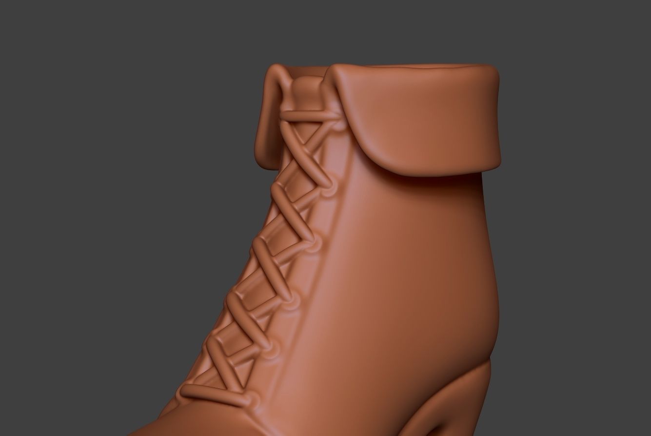 Stylized Boot 4 3D model_11