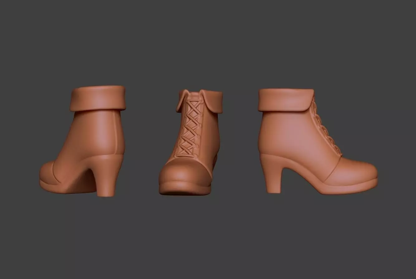 Stylized Boot 4 3D model_0