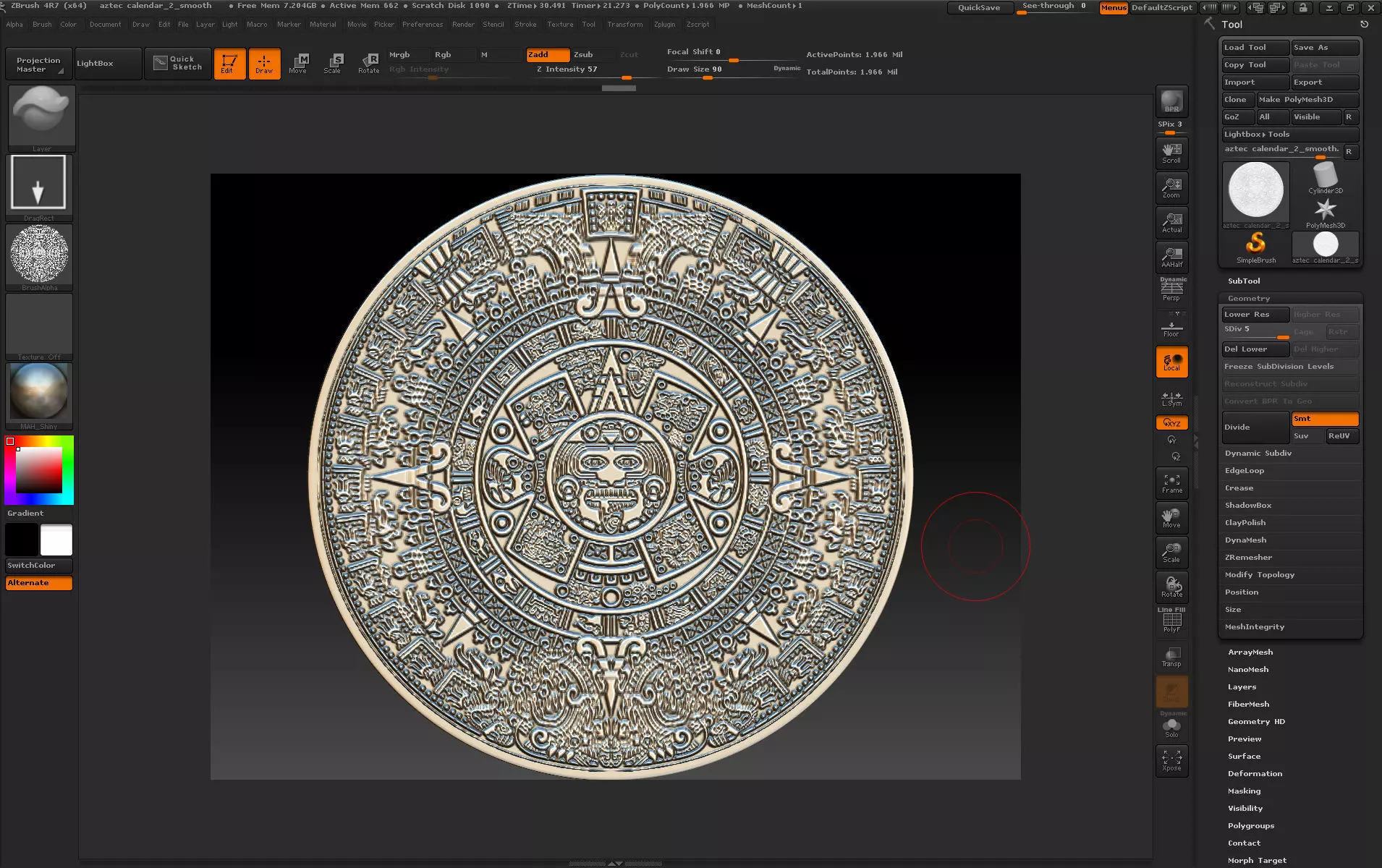 Aztec calendar-3d print 3D print model_0