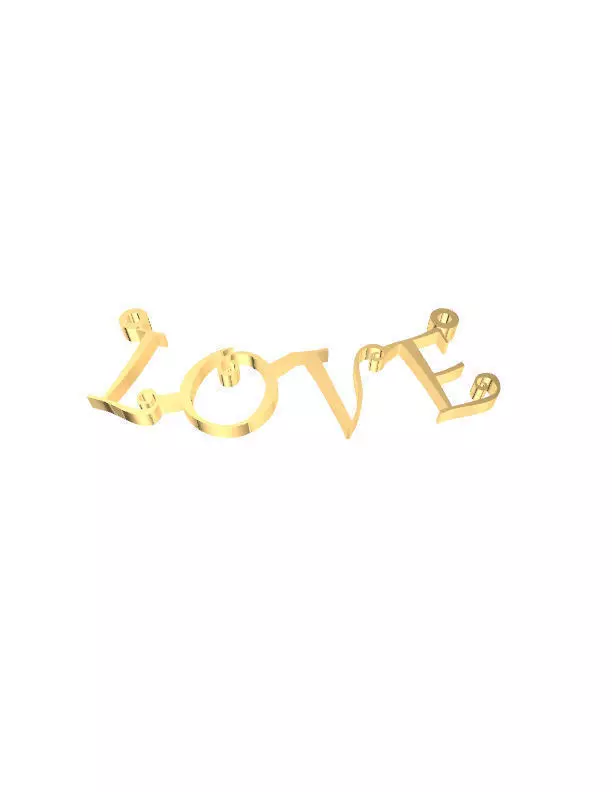 LOVE PENDANT 3D print model_0