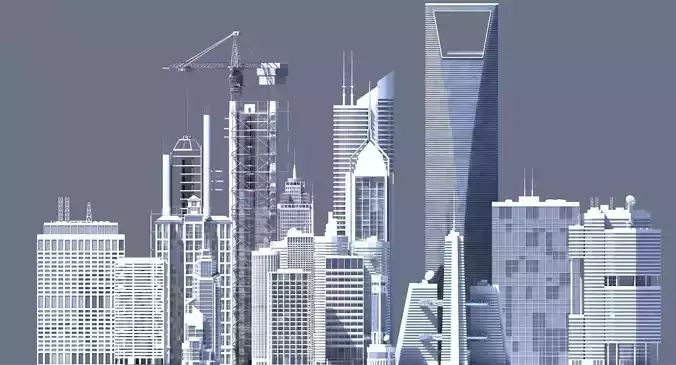 3D Generic Skyscrapers 3D model
