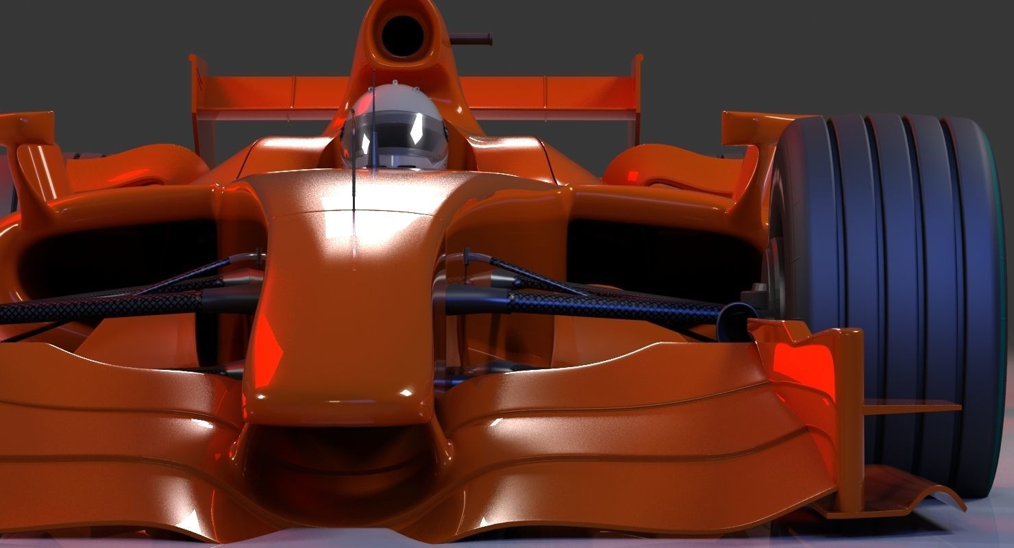 Generic Formula 1 Racing Car 3D model_7