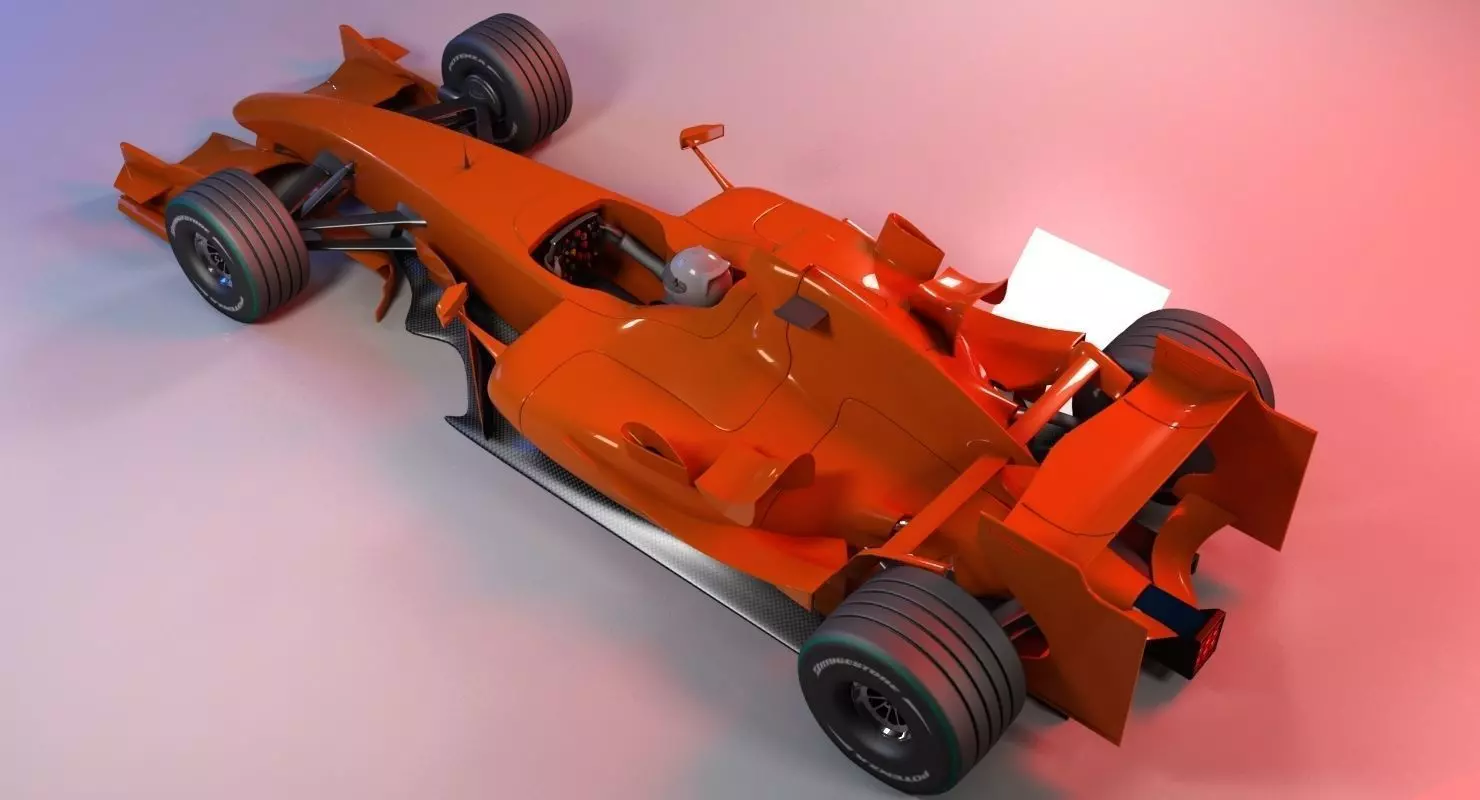 Generic Formula 1 Racing Car 3D model_0