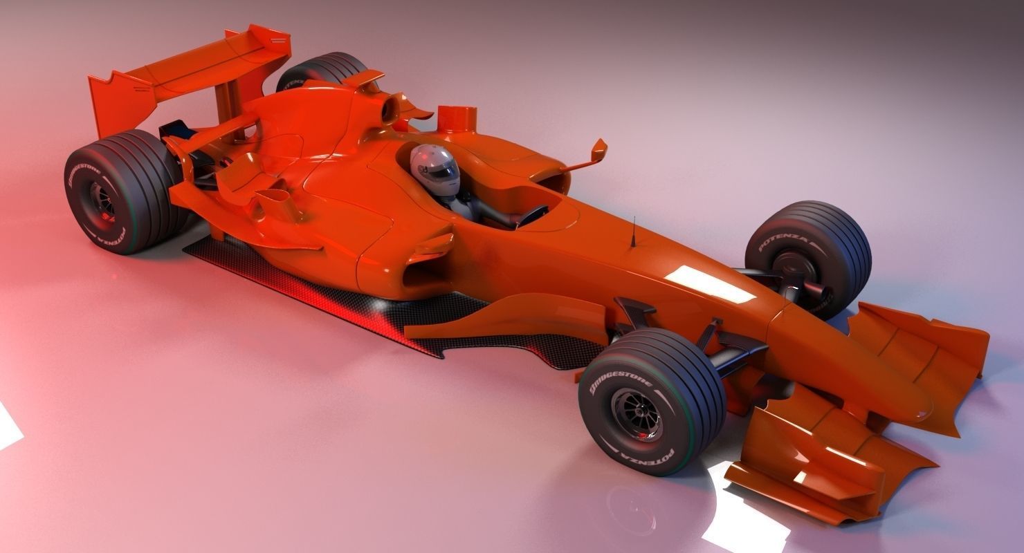 Generic Formula 1 Racing Car 3D model_3