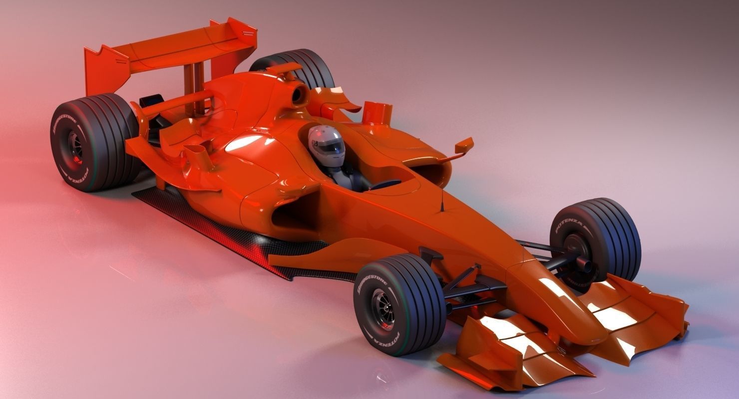 Generic Formula 1 Racing Car 3D model_1