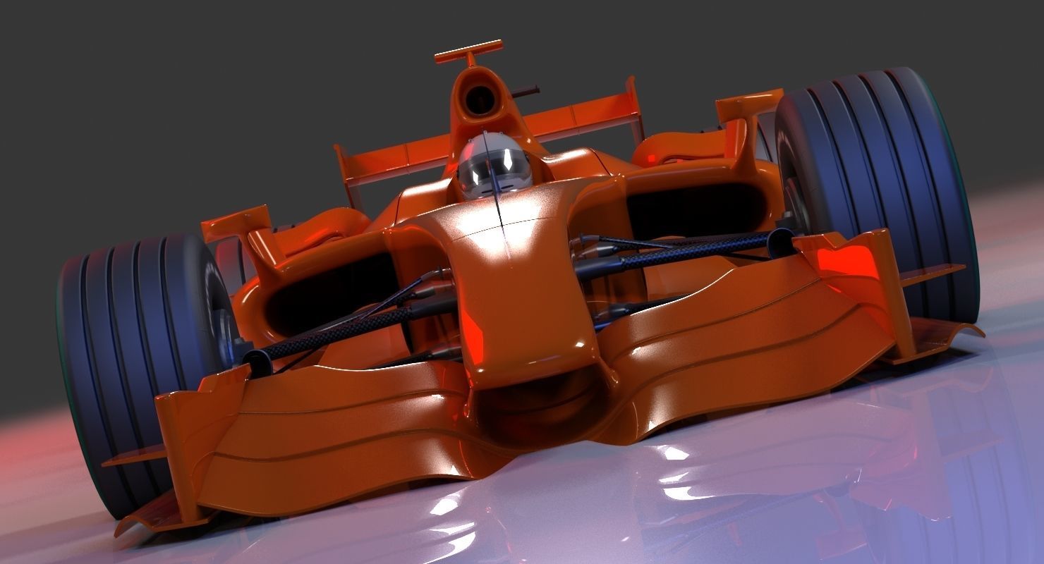 Generic Formula 1 Racing Car 3D model_2