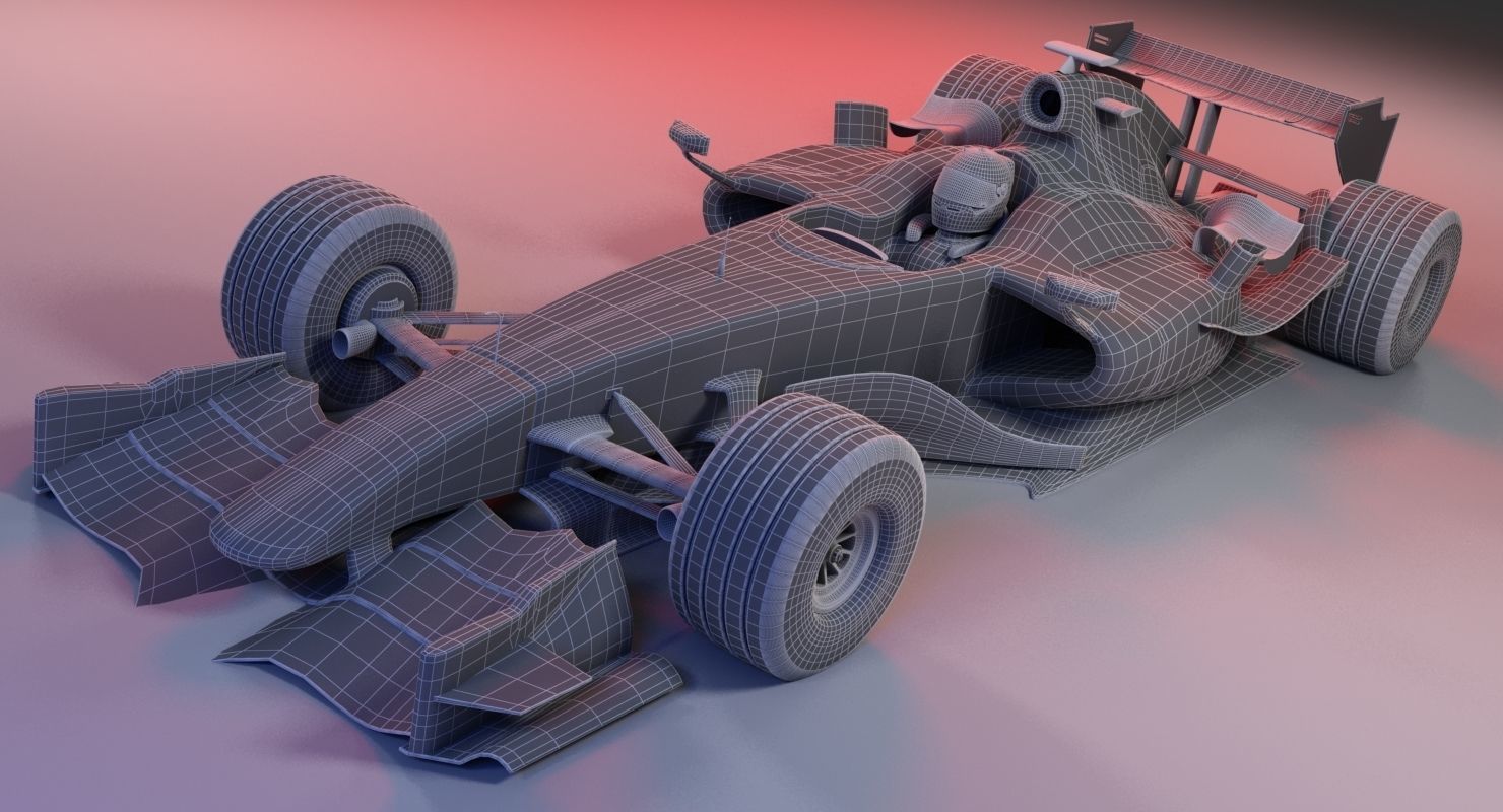 Generic Formula 1 Racing Car 3D model_8