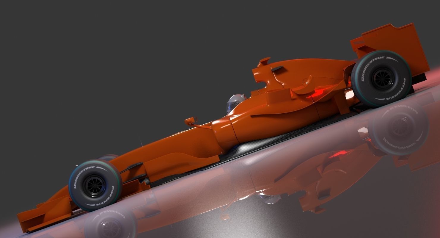Generic Formula 1 Racing Car 3D model_4