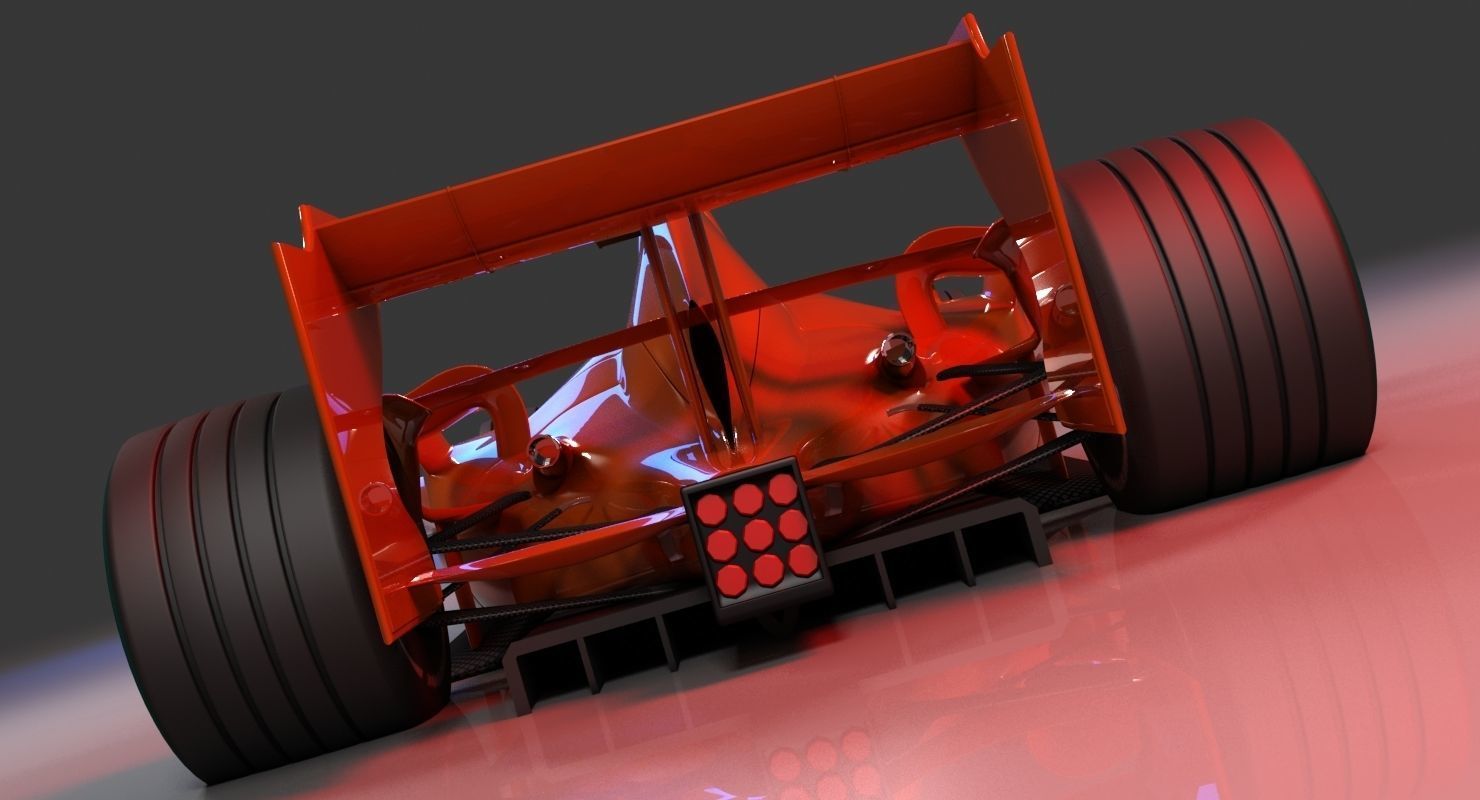 Generic Formula 1 Racing Car 3D model_5