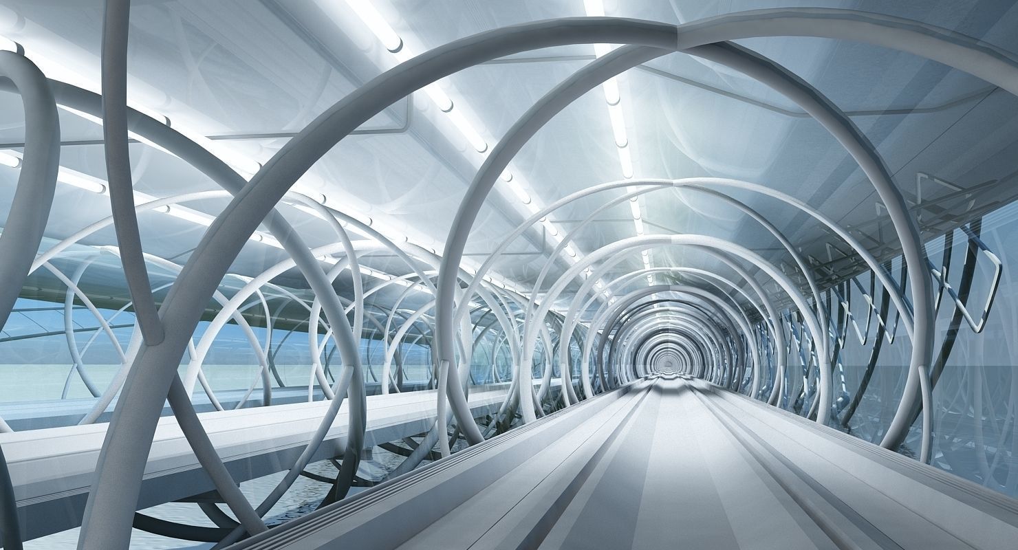 Futuristic Suspension Bridge 2 HD 3D model_12