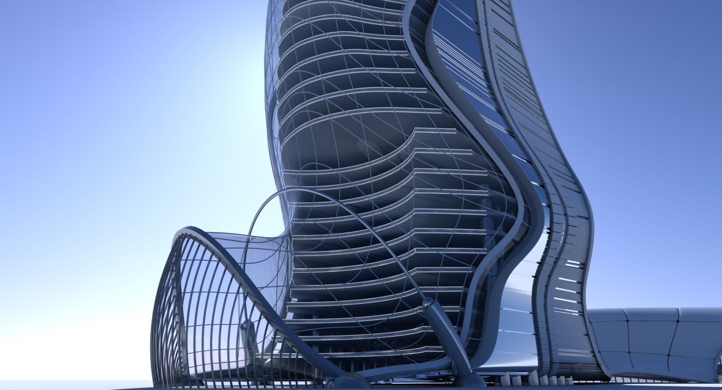 Futuristic Skyscraper 11 3D model_5
