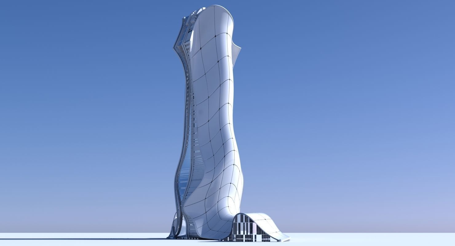 Futuristic Skyscraper 11 3D model_1