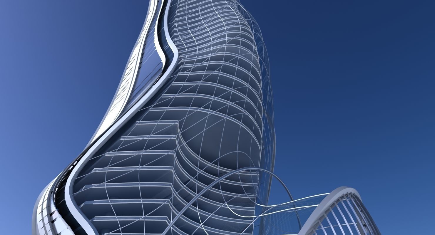 Futuristic Skyscraper 11 3D model_3