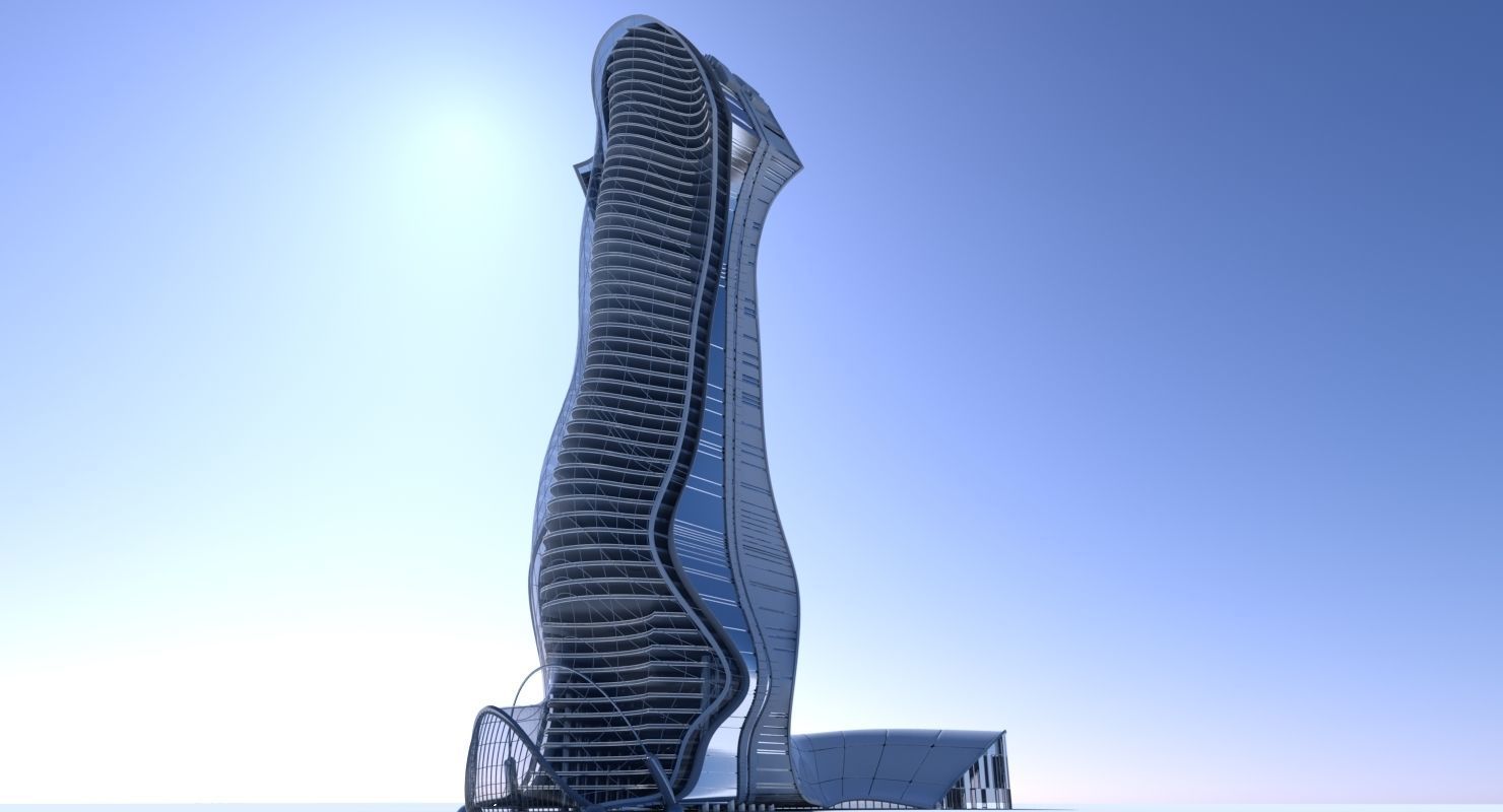 Futuristic Skyscraper 11 3D model_4