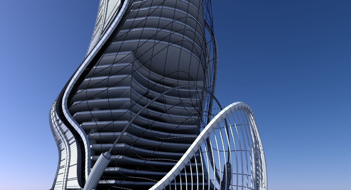 Futuristic Skyscraper 11 3D model_14