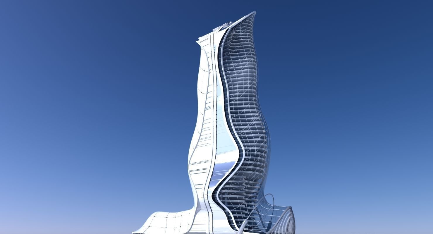 Futuristic Skyscraper 11 3D model_6