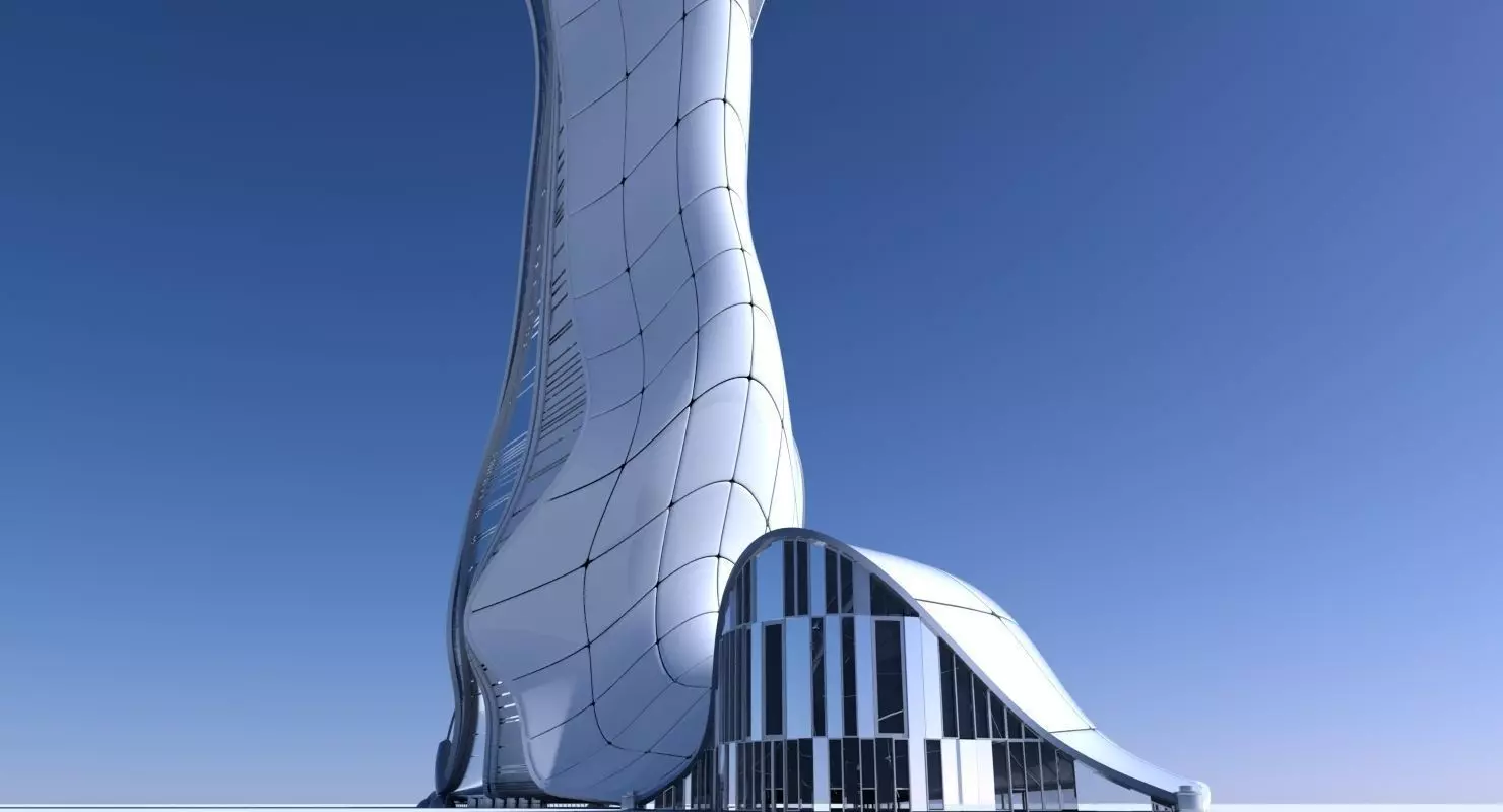 Futuristic Skyscraper 11 3D model_0