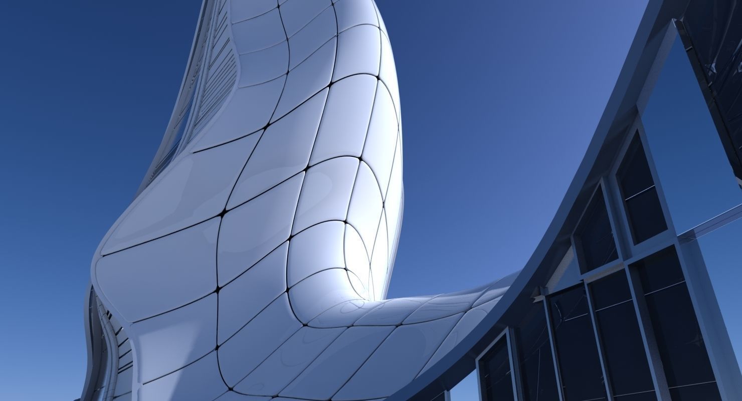 Futuristic Skyscraper 11 3D model_8