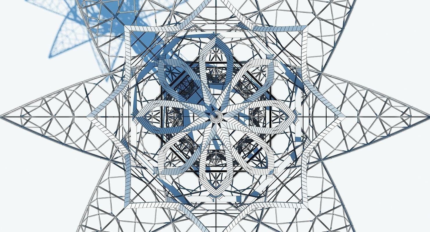 Futuristic Skyscraper 3D model_9