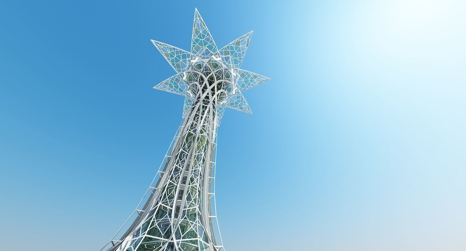 Futuristic Skyscraper 3D model_11