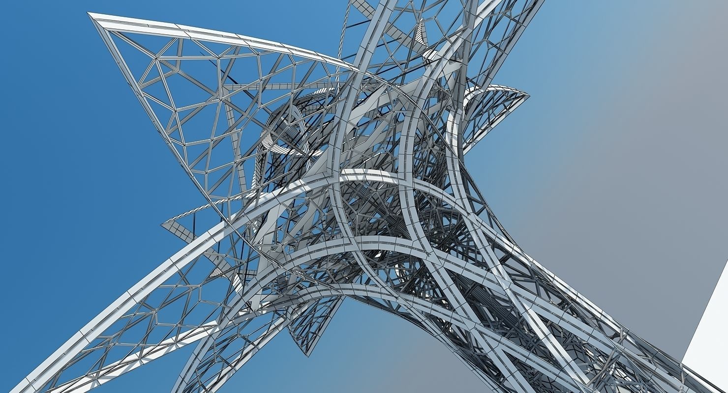 Futuristic Skyscraper 3D model_8