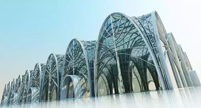 Futuristic Interior Scene 2