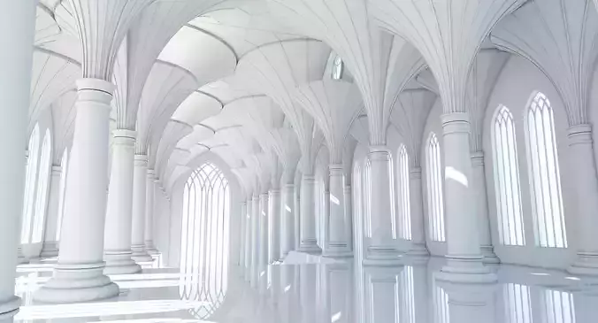 Futuristic Interior Scene 3D model