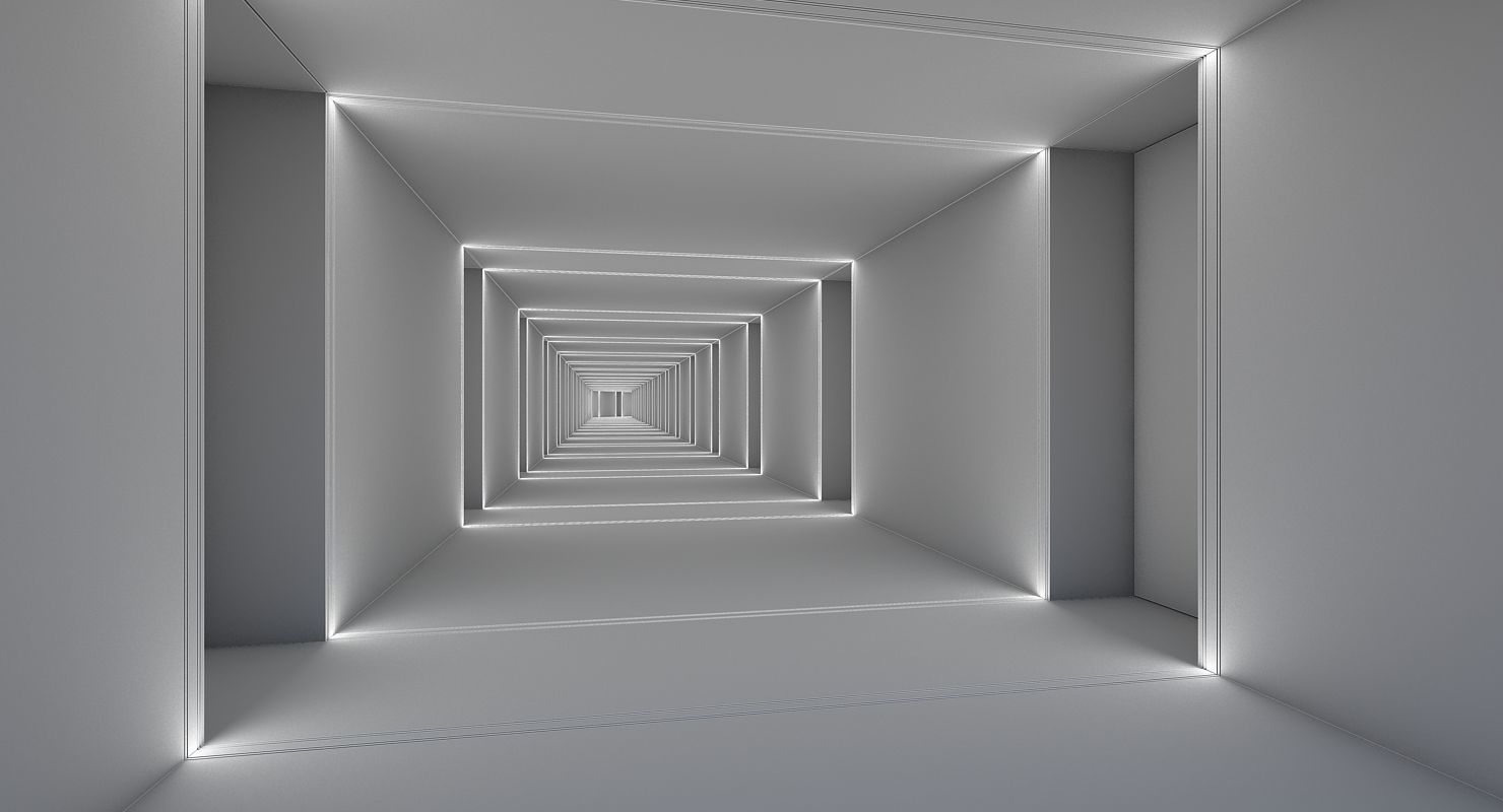 Futuristic Corridor 3D model_5