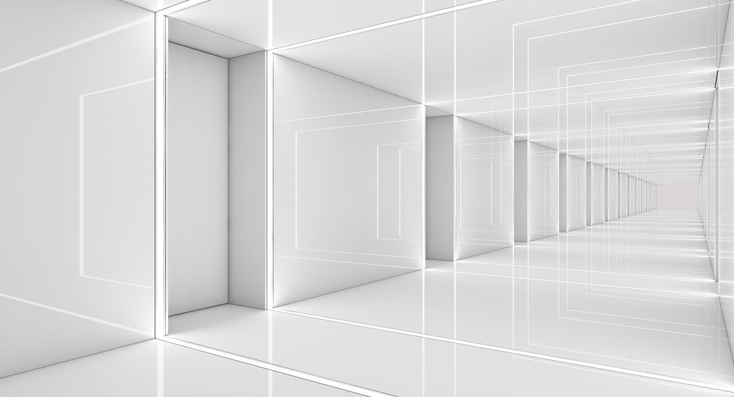 Futuristic Corridor 3D model_2