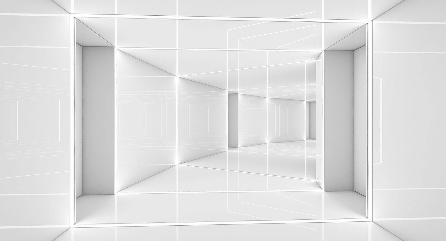 Futuristic Corridor 3D model_1