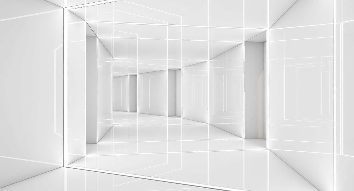 Futuristic Corridor 3D model_3