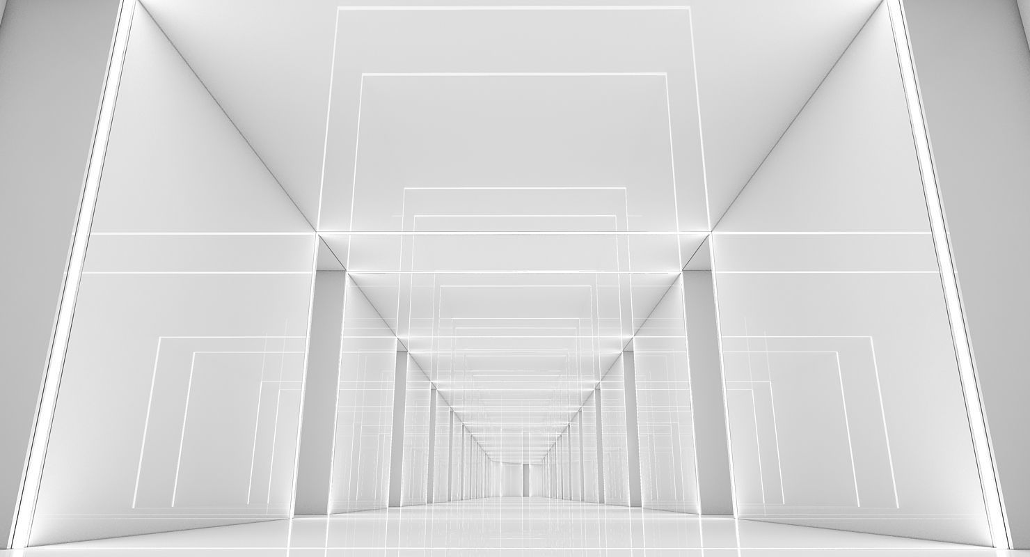 Futuristic Corridor 3D model_4
