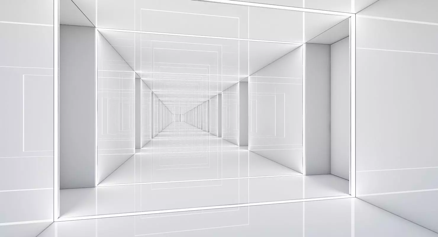 Futuristic Corridor 3D model_0
