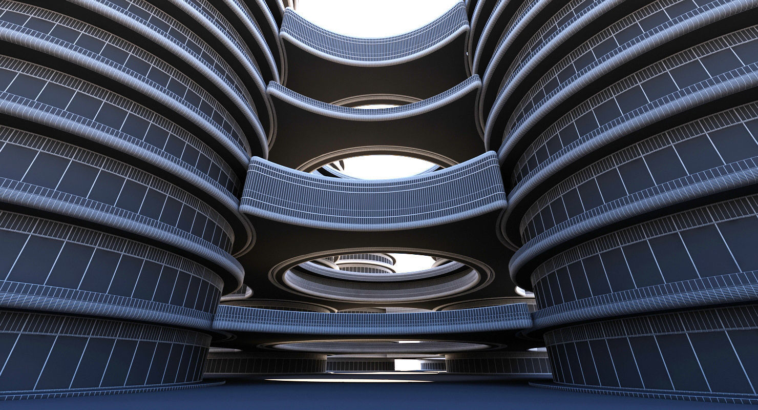 Futuristic Building 101 3D model_10