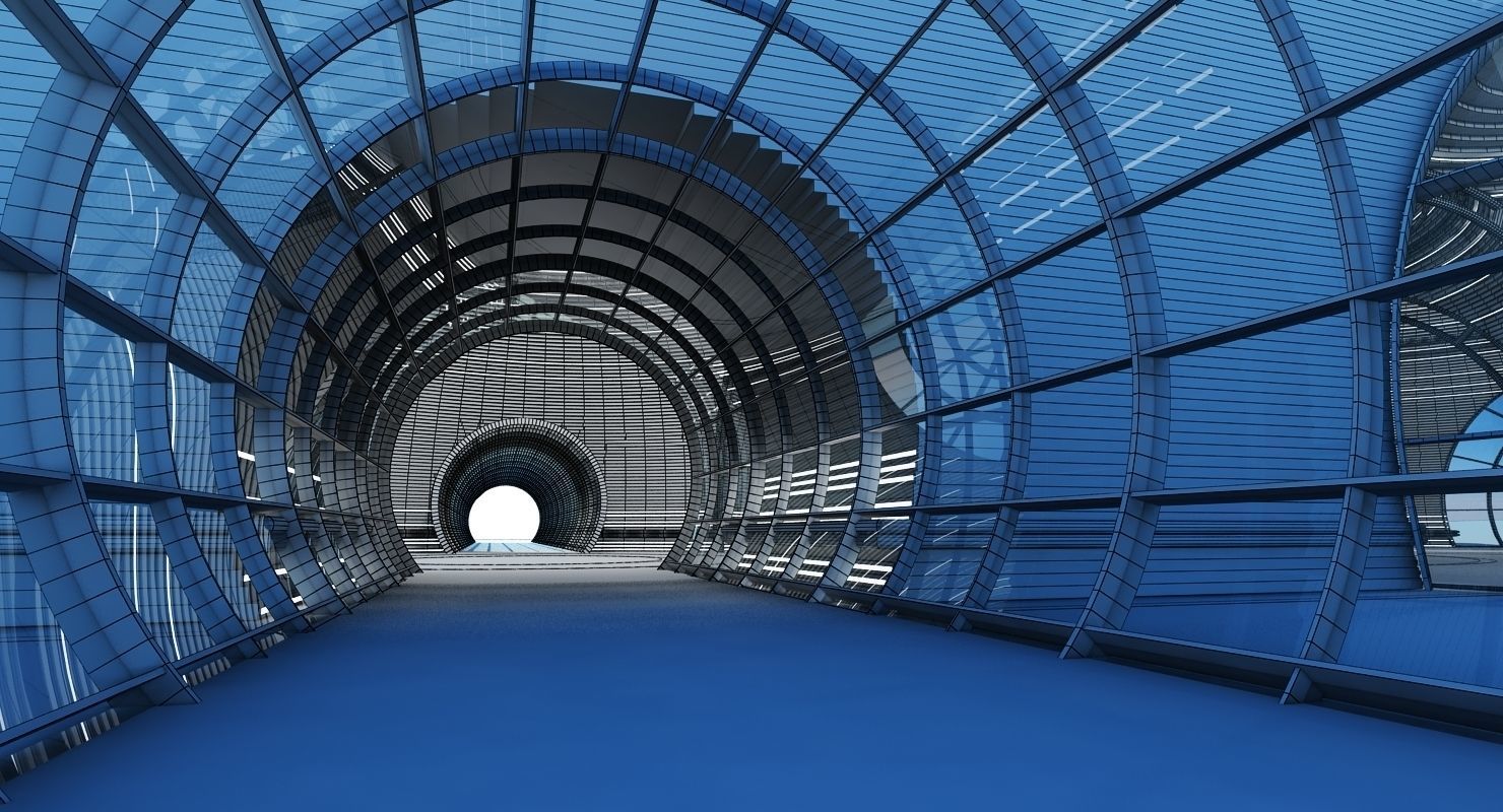 Futuristic Architectural Structure 4 3D model_10