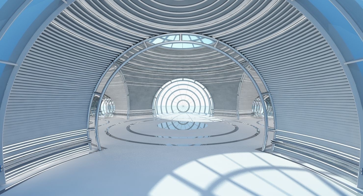 Futuristic Architectural Structure 4 3D model_7