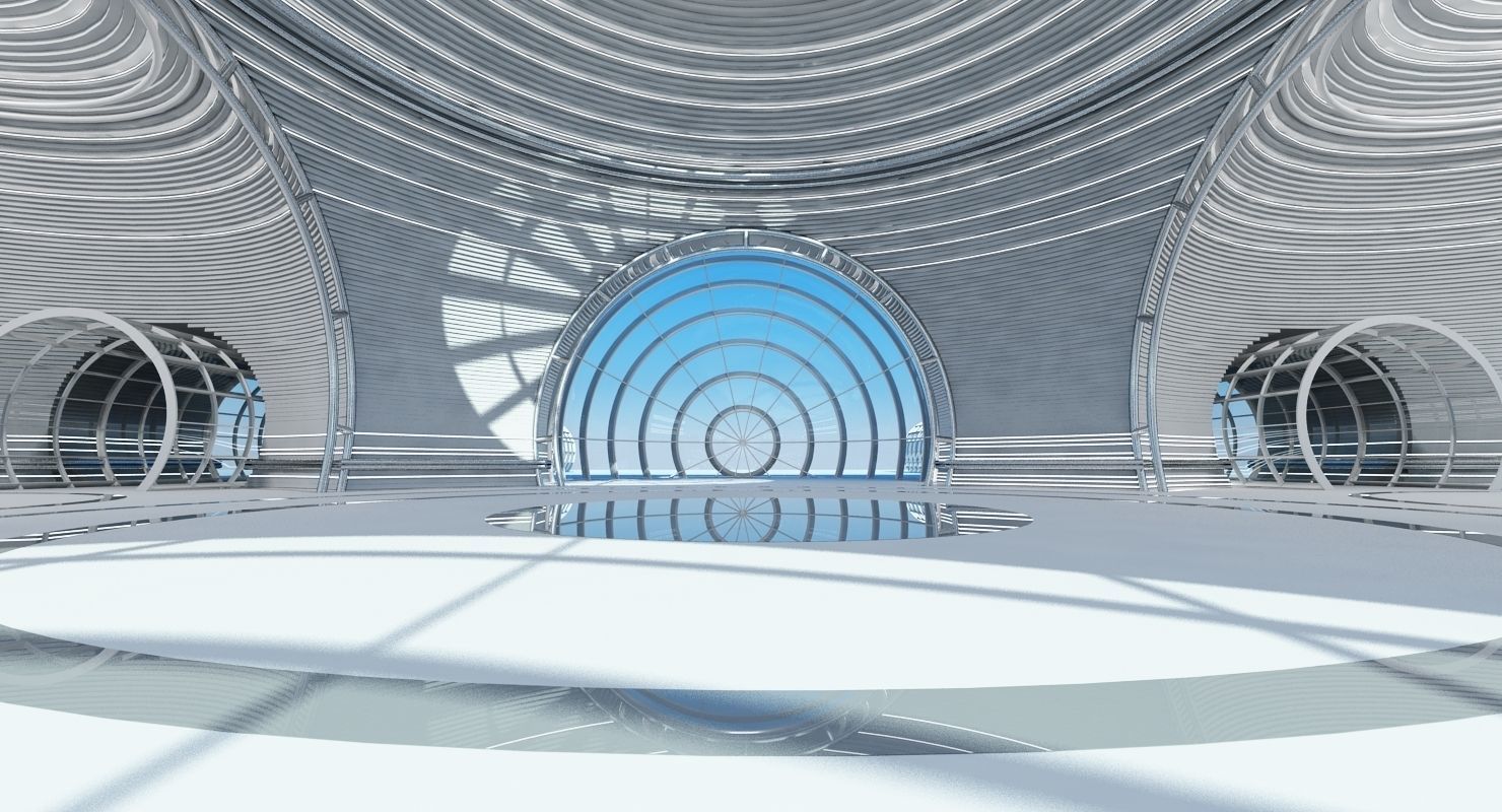 Futuristic Architectural Structure 4 3D model_3