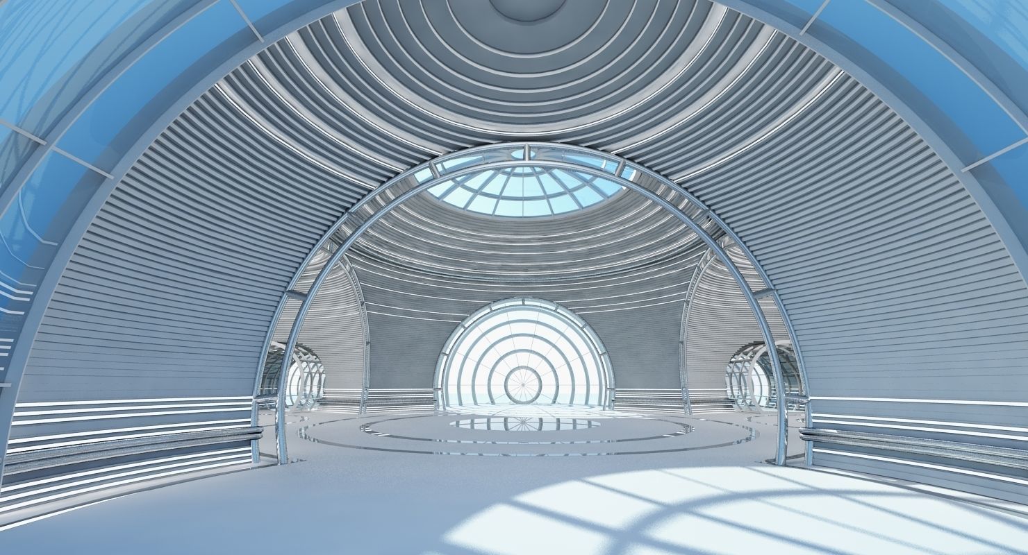 Futuristic Architectural Structure 4 3D model_4