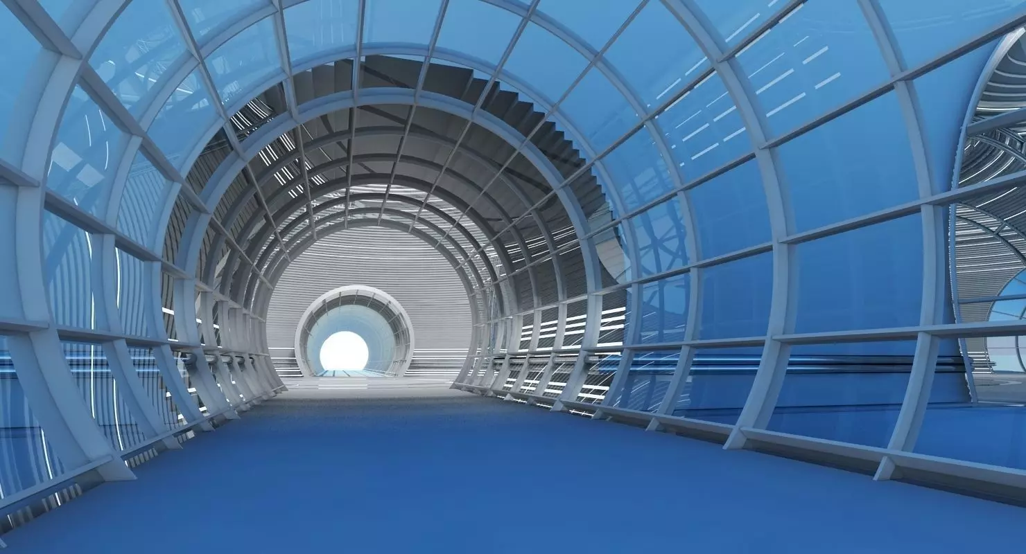 Futuristic Architectural Structure 4 3D model_0