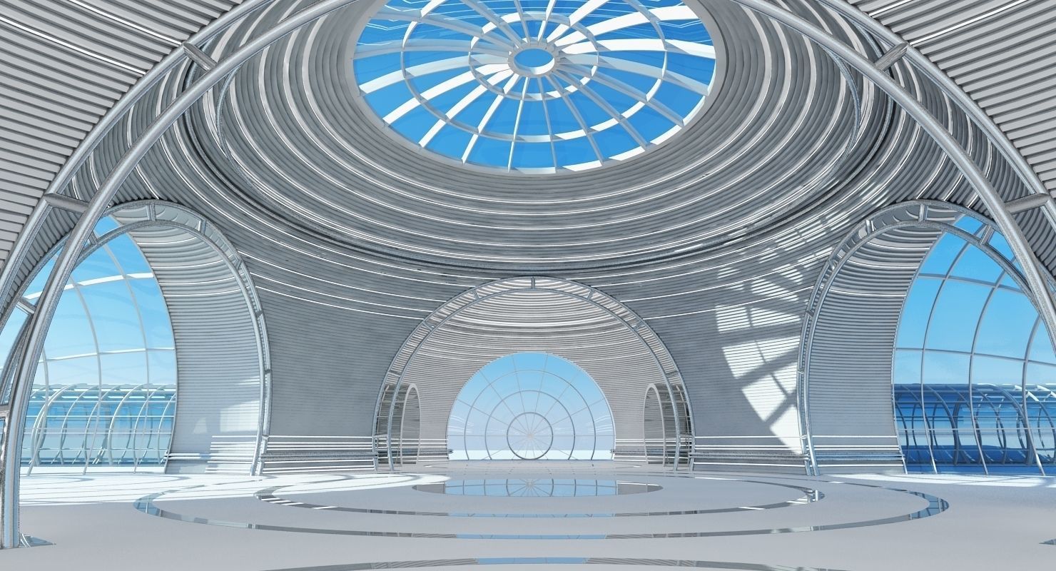 Futuristic Architectural Structure 4 3D model_13
