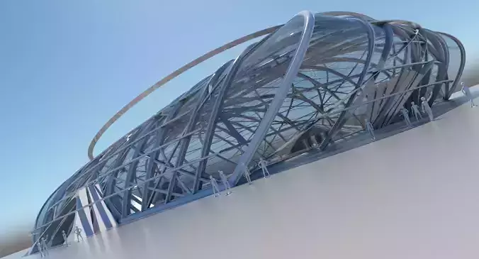 Futuristic Architectural structure 101 3D model