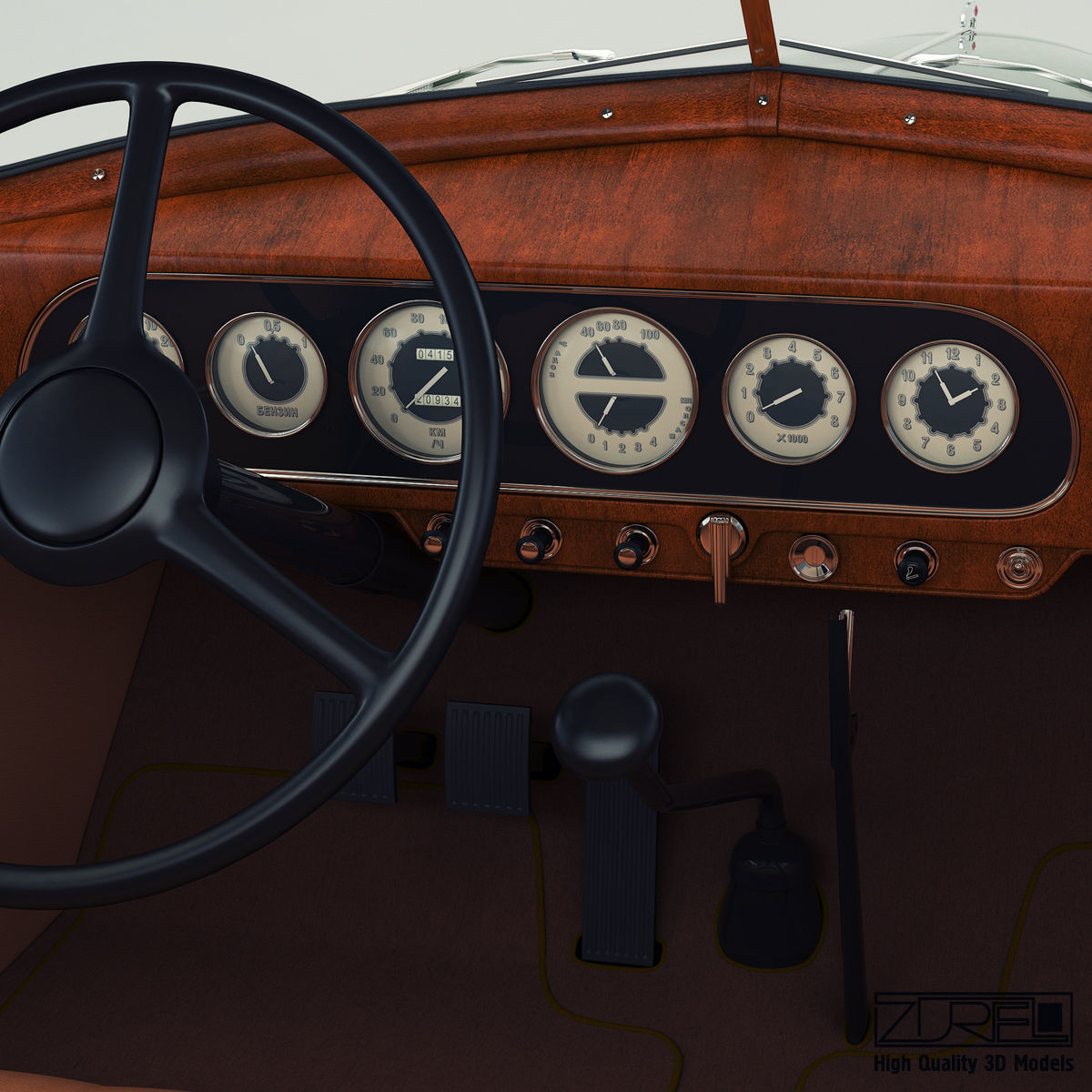 ZIS 101a sport 3D model_15