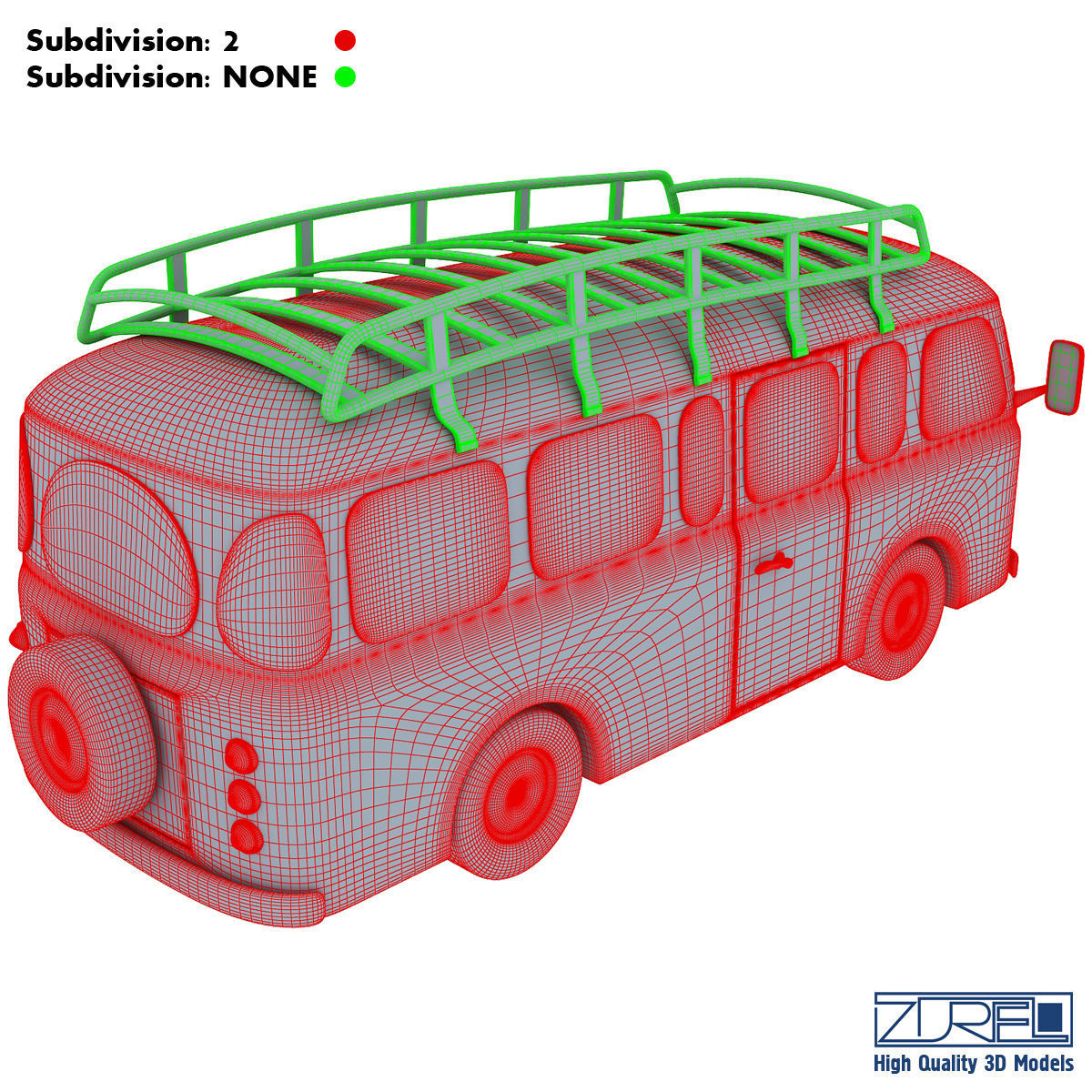 Toy Retro Bus 3D model_16