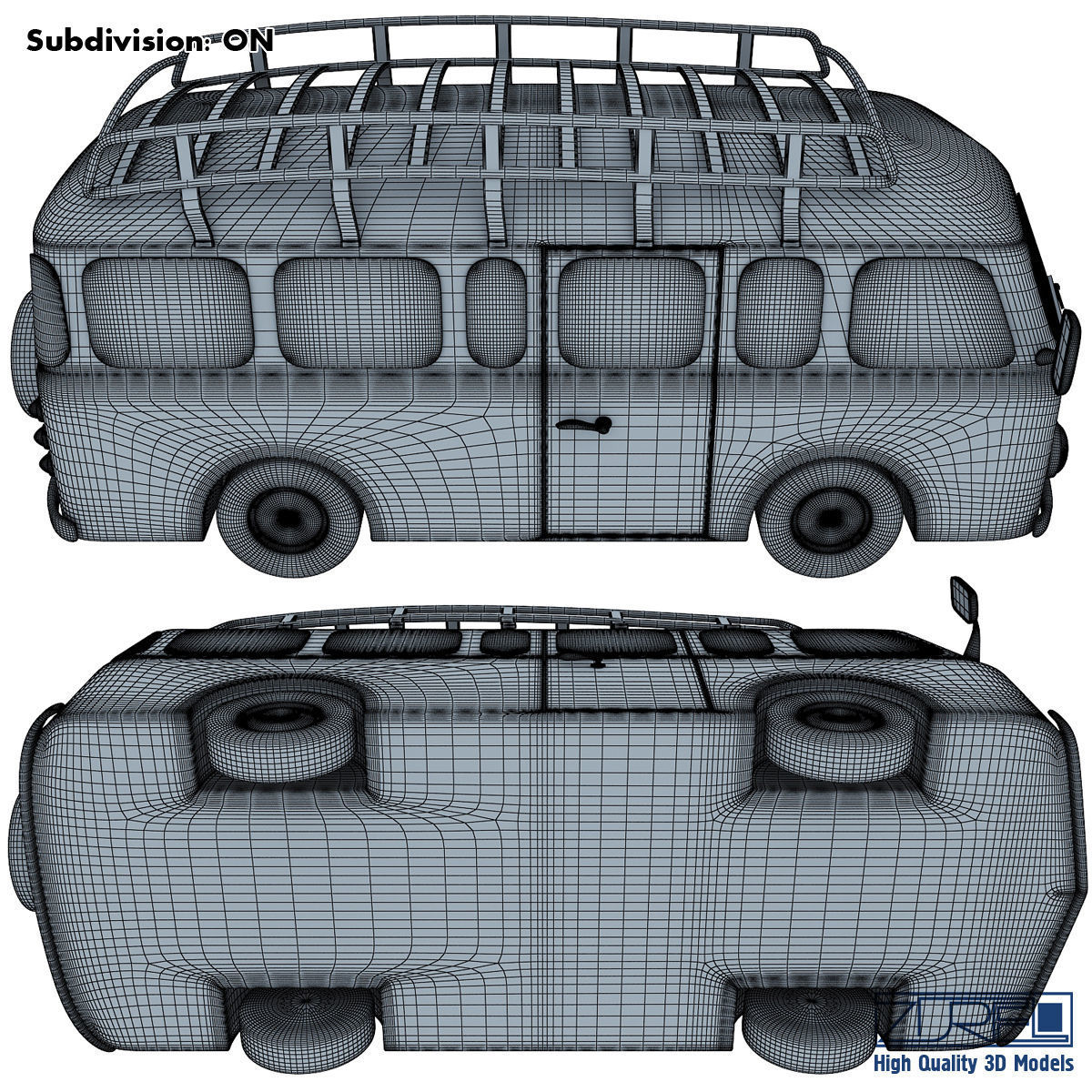 Toy Retro Bus 3D model_13